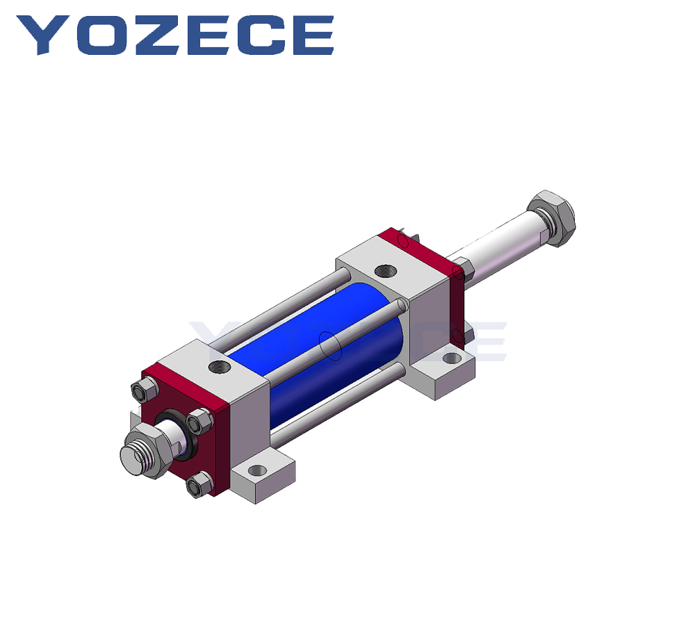 MPH210.C.LA Heavy-duty Double-shaft Tie-rod Cylinder with Radial Foot Mount